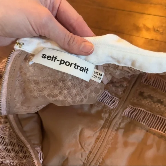 Self-Portrait Pink Lace Mini Dress - Picture 6 of 7